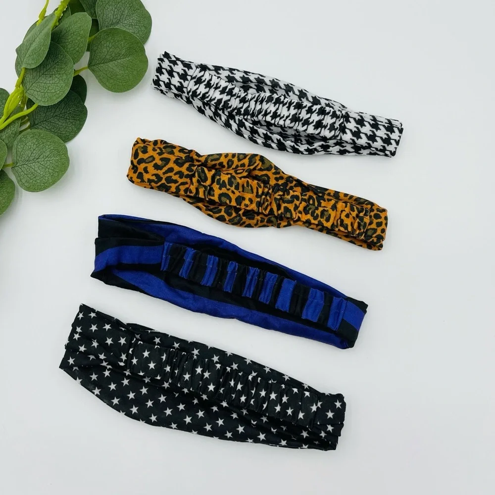 NEW WOMENS 4 PIECE HEADBANDS FUN PATTERNS